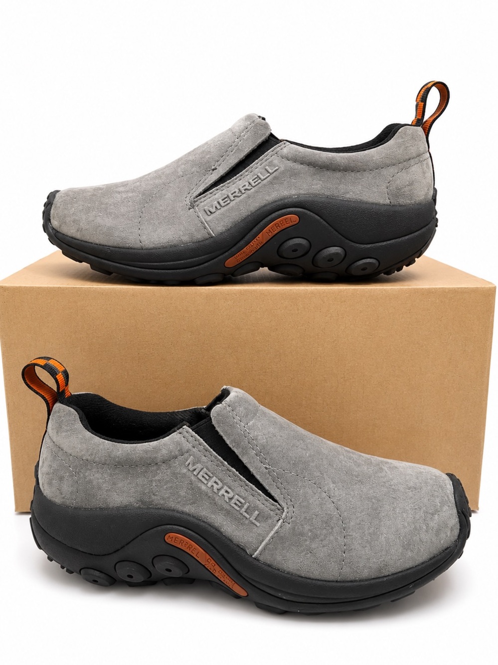 Merrell Jungle Moc Women’s Suede Slip-On Shoes Gray Size 5.5 Outdoor Casual